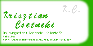 krisztian csetneki business card
